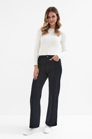 SPODNIE SZEROKIE DEEP BLACK