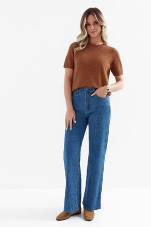 SPODNIE SZEROKIE GRANAT