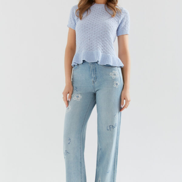 SPODNIE SZEROKIE DRUKOWANE KWIATY